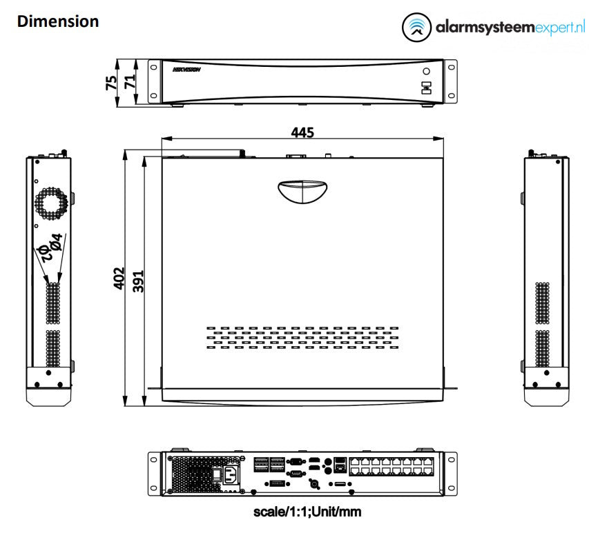 DS-7732NXI-I4/16P/S 4K Ultra HD Acusense Network Video Recorder (NVR) with 4 SATA Ports - Perfect for Home Security & Business Surveillance Systems
