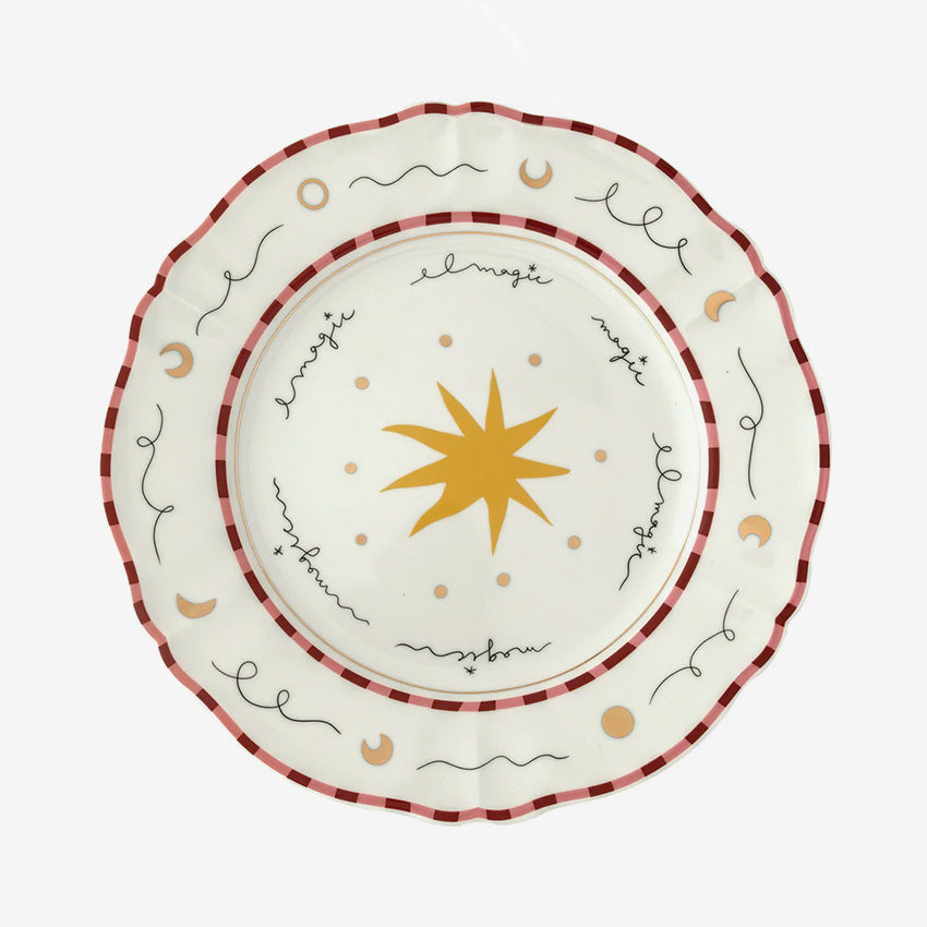 Bitossi Home Star Flat Plate - Elegant Ceramic Dinner Plate for Modern Dining, Perfect for Everyday Meals & Special Occasions