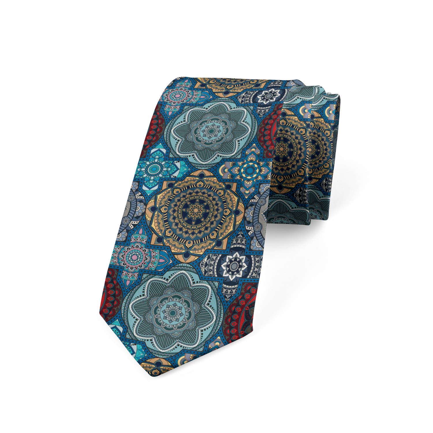 Ambesonne Retro Ottoman Dress Tie for Men - 3.7