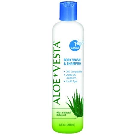 Convatec Aloe Vesta Scented Shampoo & Body Wash - 4 oz Bottle for Sensitive Skin Care - Gentle Cleansing for Adults & Elderly - #324604 | Ideal for Daily Hygiene, Hospital Use, and Home Care