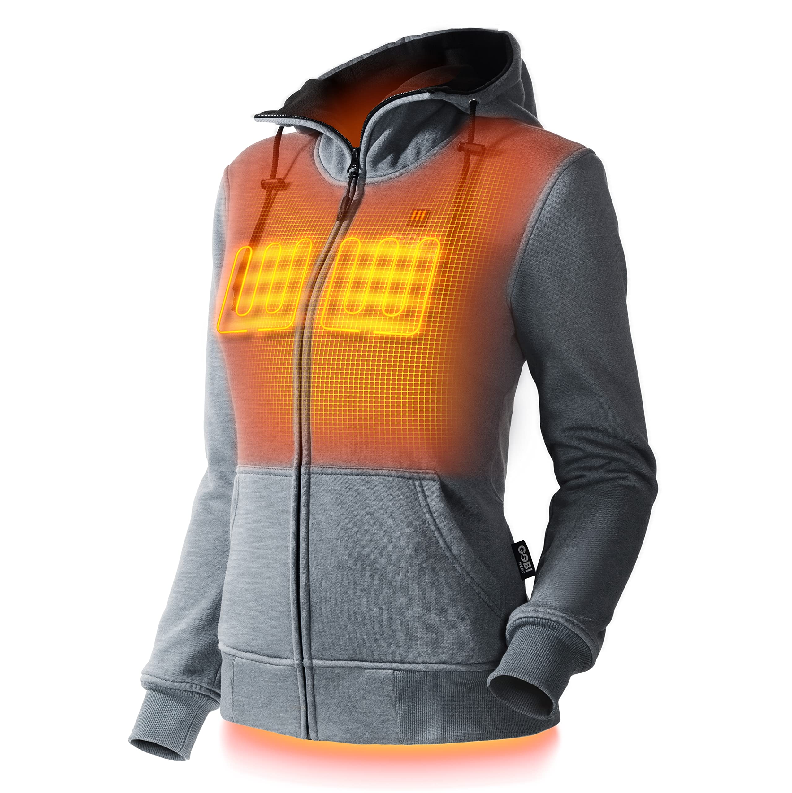 Ridge Women's Heated Hoodie with Battery & Charger - 10 Hours of Warmth | Machine Washable | Perfect for Outdoor Activities, Winter Sports & Cold Weather Commutes