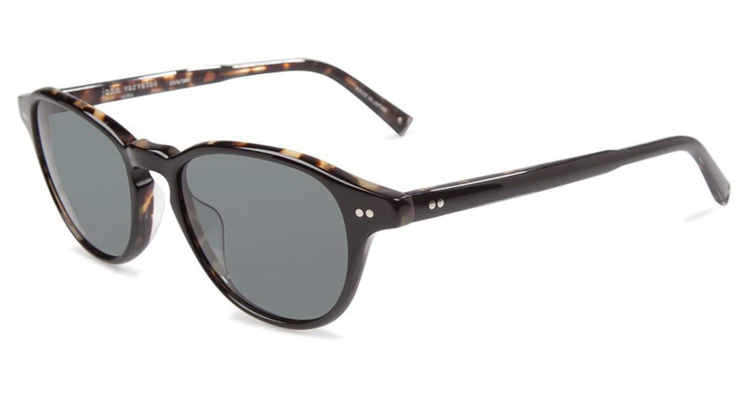 John Varvatos Men's V600 Polarized Round Sunglasses – UV Protection, Classic Retro Style for Driving, Travel & Outdoor Activities