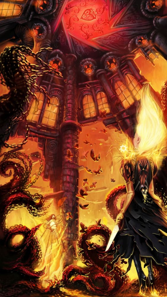 Inferno Battle - Premium Art Print Wall Decor for Home, Office & Gaming Room | Fantasy Artwork for Living Room, Bedroom & Man Cave