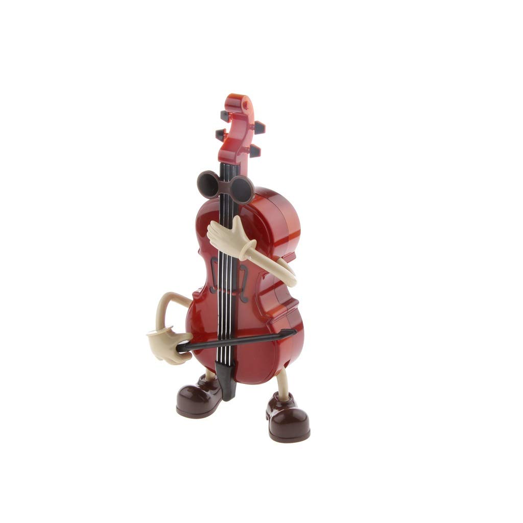 XJJZS Wind-Up Cello Music Box - Cute Swinging Musician Toy, Hand-Cranked Musical Gift for Kids & Home Decor | Perfect for Birthday Presents, Nursery Decor & Musical Education