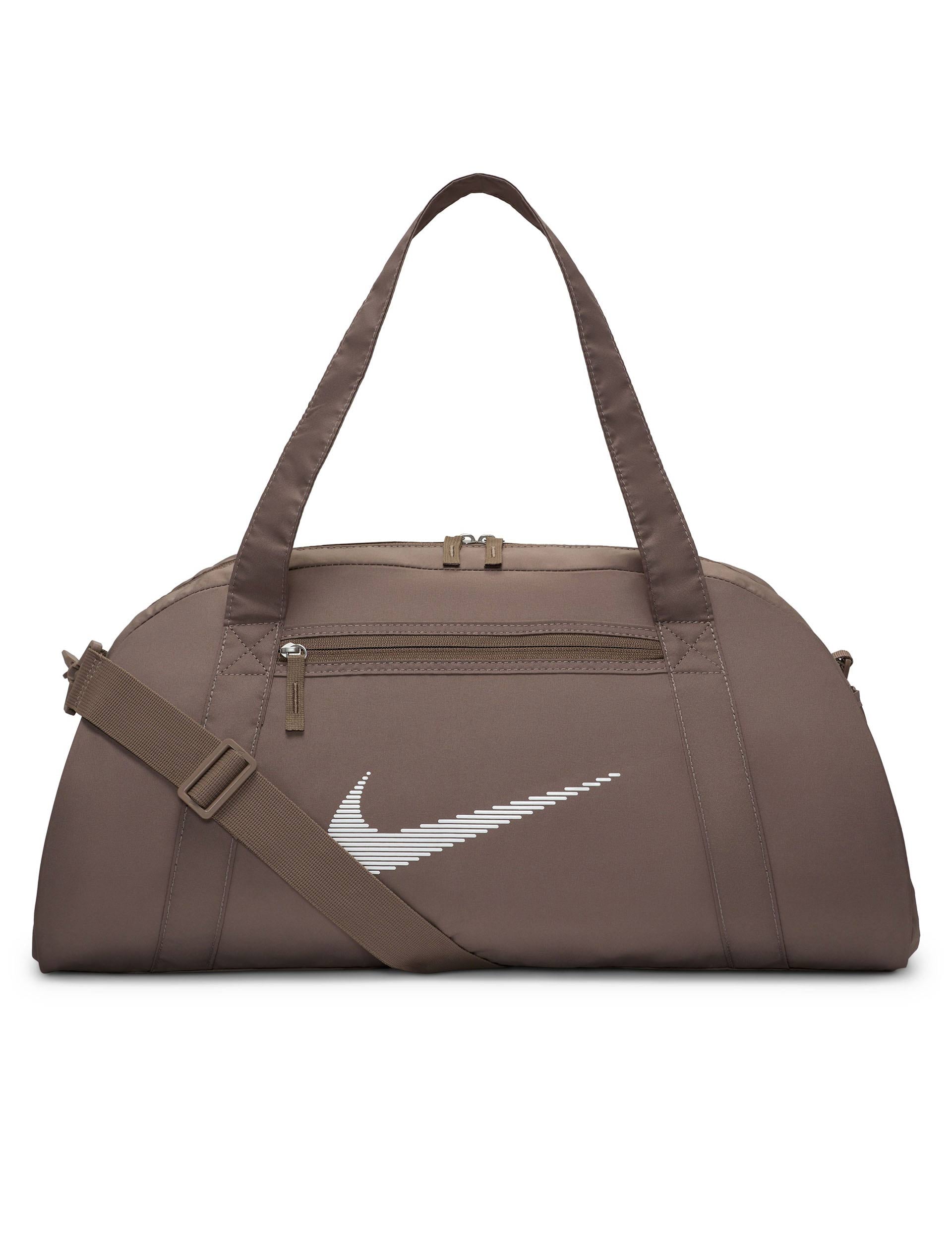 Premium Gym Club Duffel Bag - Mink Brown & White - Large Sports Tote for Workout, Travel & Weekend Getaways
