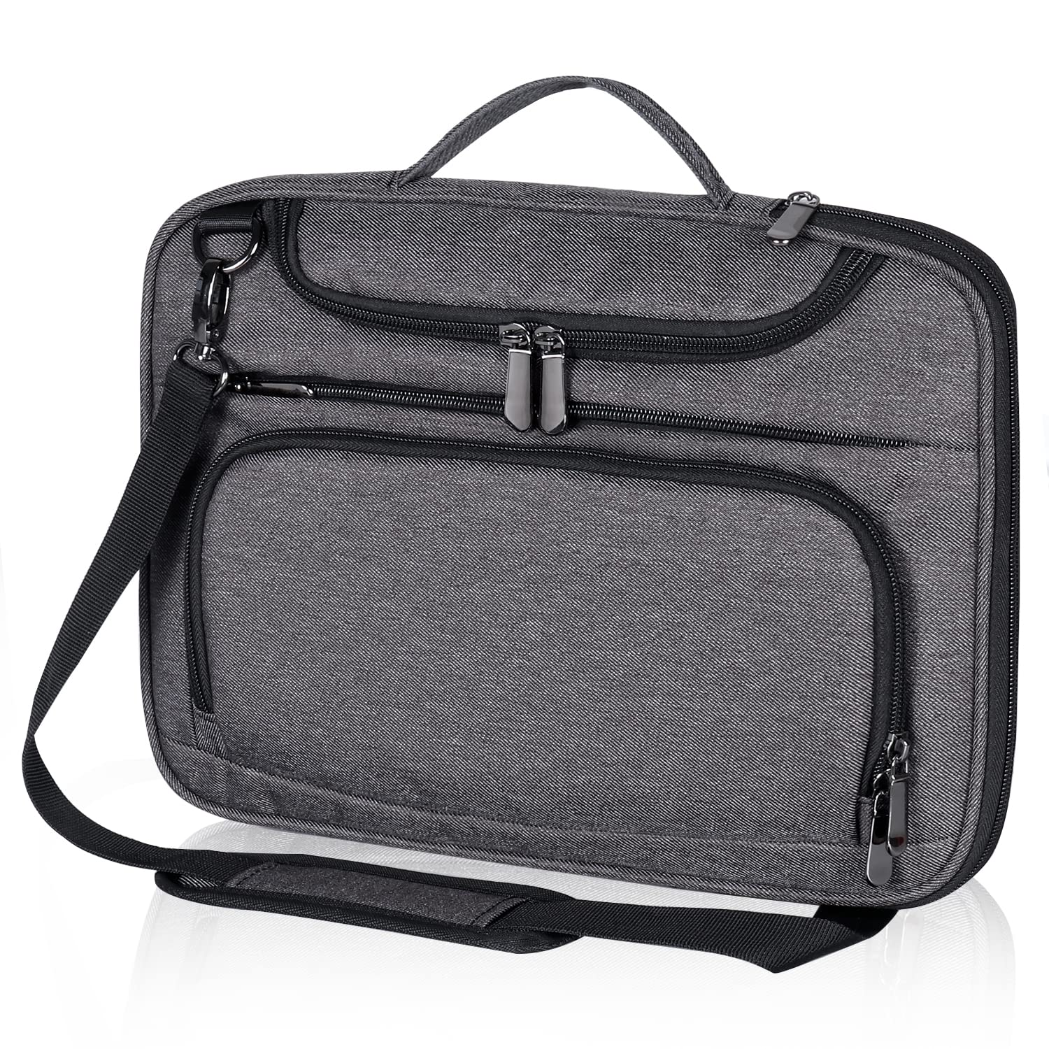 BERTASCHE 13.3 Inch Laptop Sleeve Bag for MacBook Air/Pro & Surface Pro 7/8/X - Padded Protective Case with Adjustable Strap & Charger Pocket - Perfect for Work, Travel & School