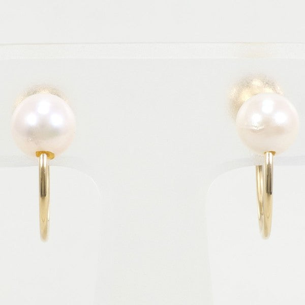 18K Yellow Gold Pearl Earrings for Women - Classic Elegant Stud Earrings for Wedding, Party & Everyday Wear