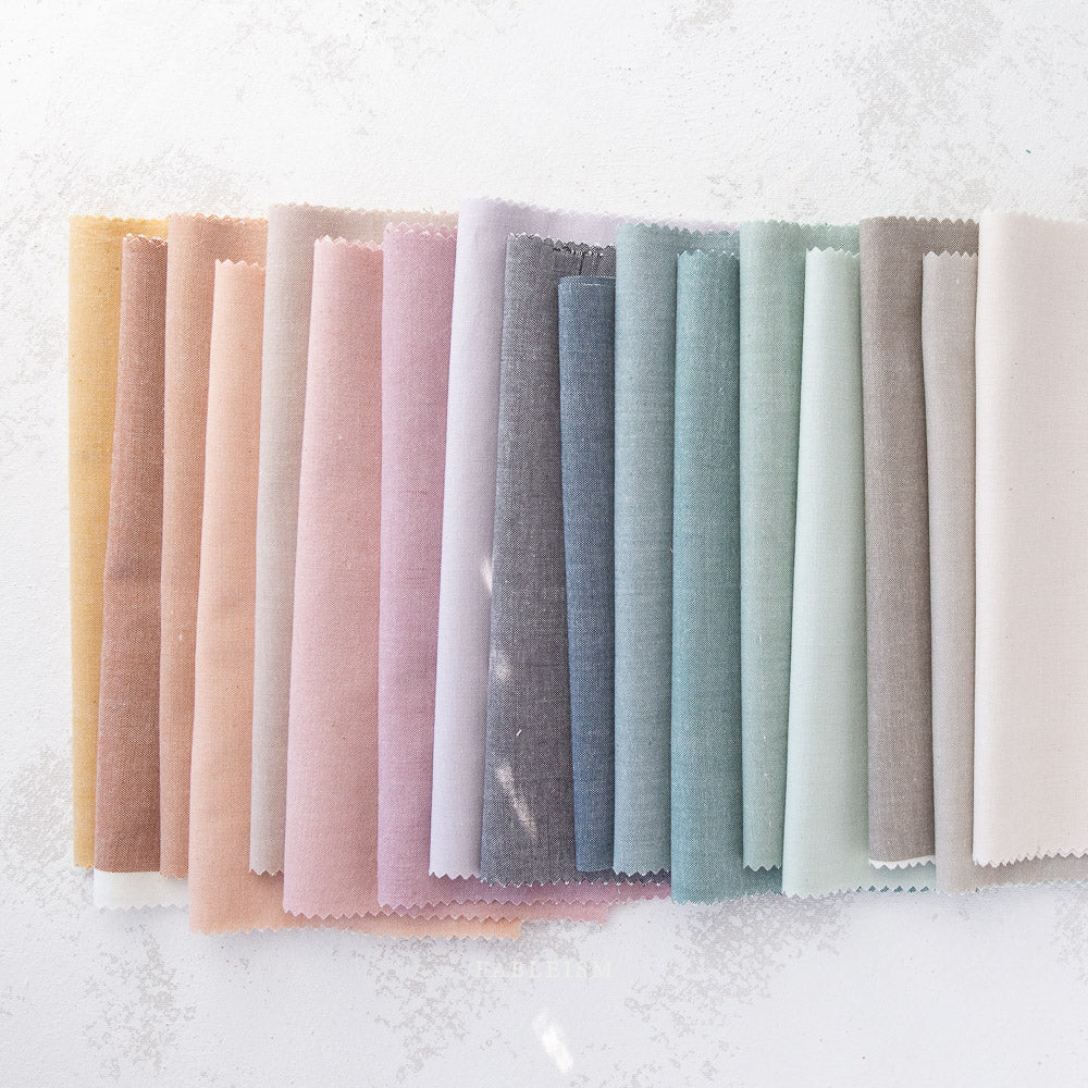 Premium Chambray Fabric Bundle - Soft & Durable Cotton Material for DIY Sewing, Quilting, and Home Decor Projects - Perfect for Shirts, Dresses, and Crafts