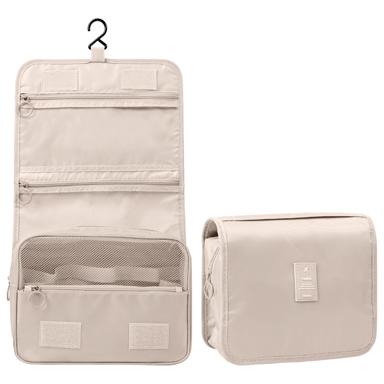Durable Waterproof Hanging Toiletry Bag - Large Capacity Travel Cosmetic Organizer with Multiple Compartments for Makeup & Toiletries | Perfect for Business Trips, Travel, Camping & Gym Use