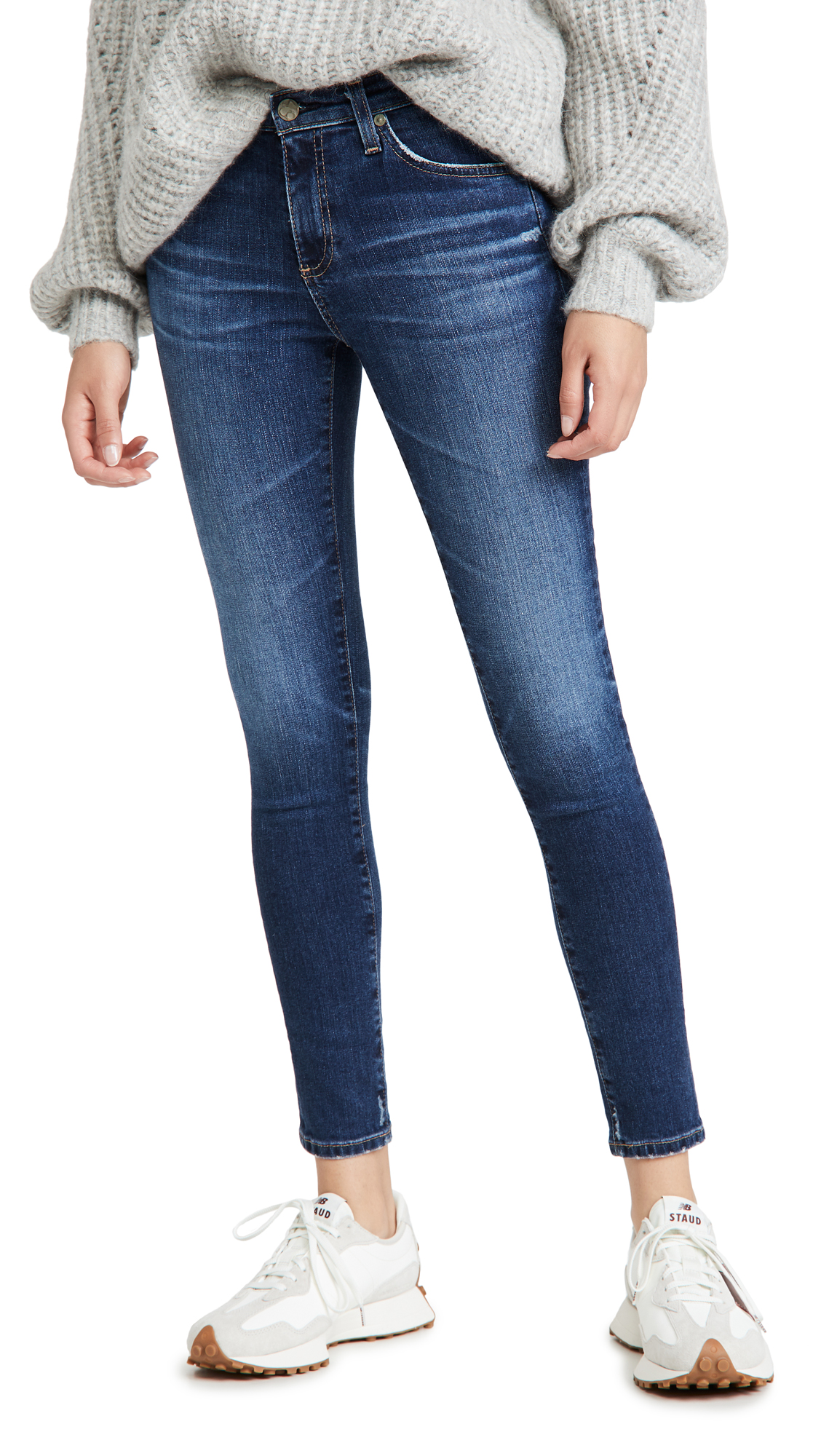 AG Adriano Goldschmied Women's High-Rise Ankle Skinny Jeans - Stretch Denim Pants for Casual Wear & Everyday Comfort
