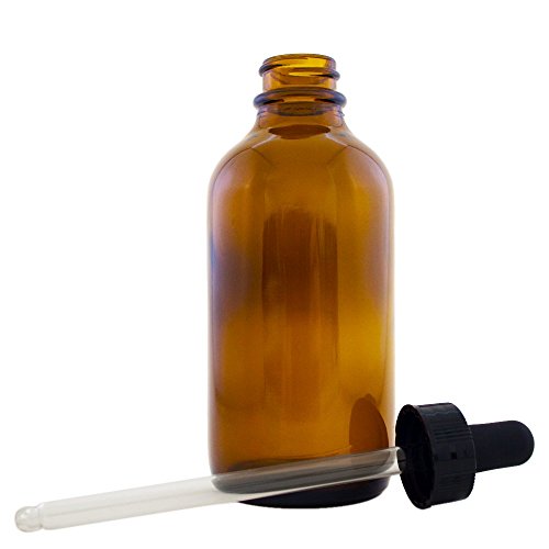 6-Pack 4 fl oz Amber Glass Bottles with Glass Dropper - Essential Oil, CBD, Tincture Storage - Perfect for DIY Skincare, Aromatherapy & Herbal Remedies