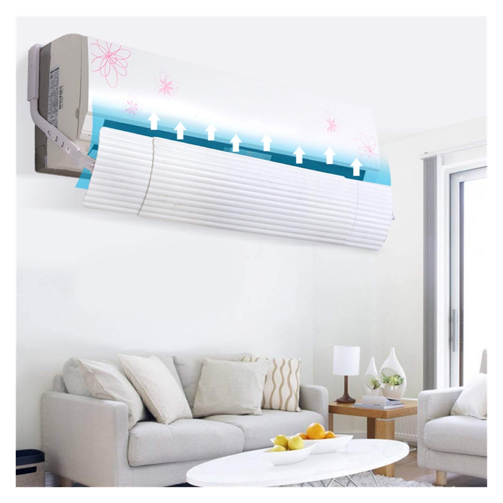 Adjustable Air Conditioner Deflector - Telescopic Air Outlet Wind Shield for Home AC - Universal Air Conditioning Baffle (1pc) - Perfect for Bedroom, Office & Living Room Cooling