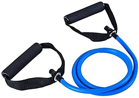 ZCM Elastic Resistance Bands - Pull Rope Arm Stretch Yoga Exercise Tube for Fitness Workout, Home Gym & Physical Therapy (Blue) - Perfect for Strength Training, Rehabilitation & Stretching