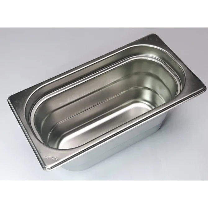 Greenvac GN1/3 Stainless Steel Food Pan - 6 Inch Deep Commercial Kitchen Container for Buffet, Catering & Food Storage