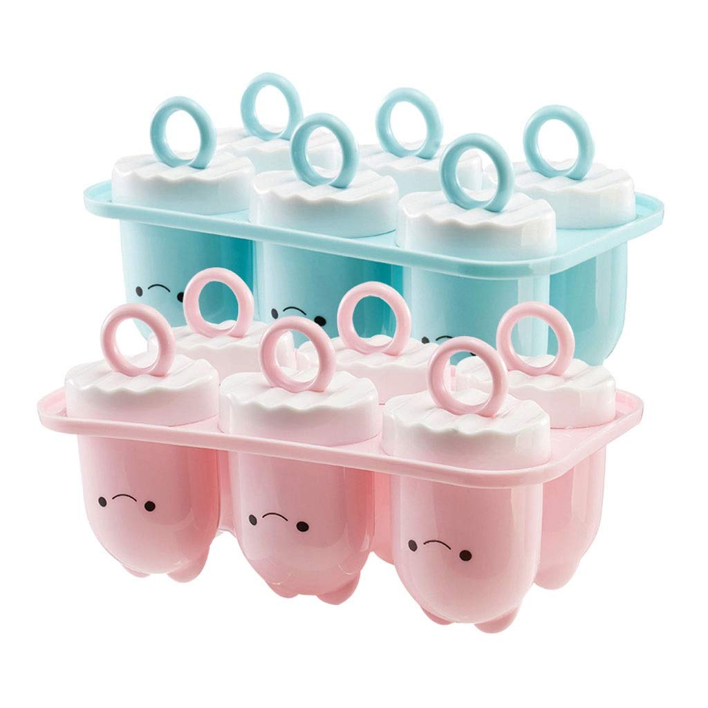 WENMENG2021 Reusable Ice Cube Trays with Lids - 2PCS Creative Popsicle Molds for DIY Frozen Treats, Ice Lollies & Ice Cream | Leak-Proof Silicone Base | Perfect for Summer Parties, Kids Snacks & Home Cocktails