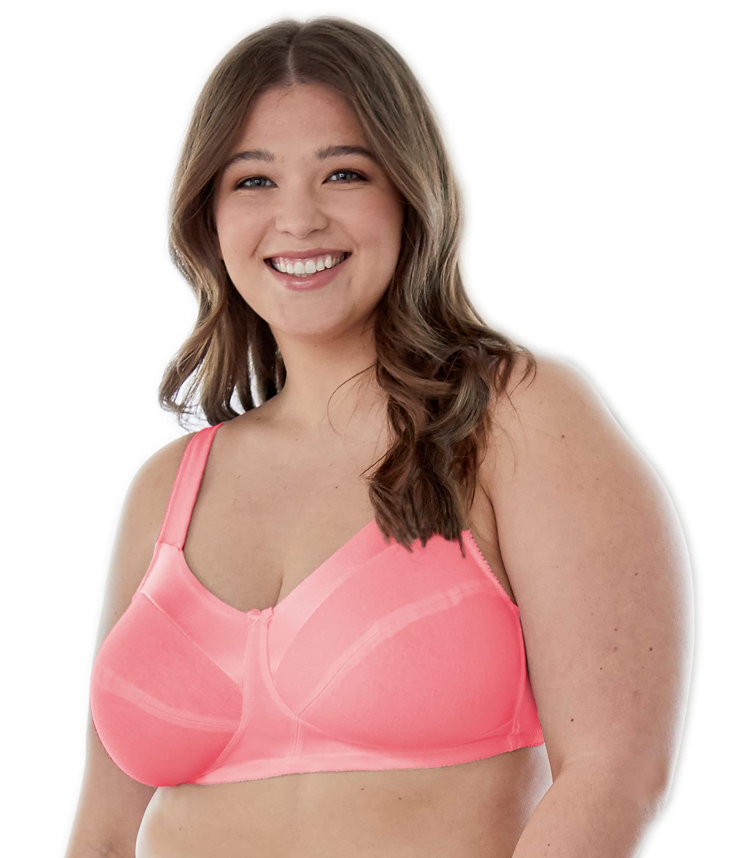 Bestform 5006715 Wireless Cotton Bra - Unlined Satin Trim Comfort Bra for Women | Perfect for Everyday Wear, Yoga & Lounge