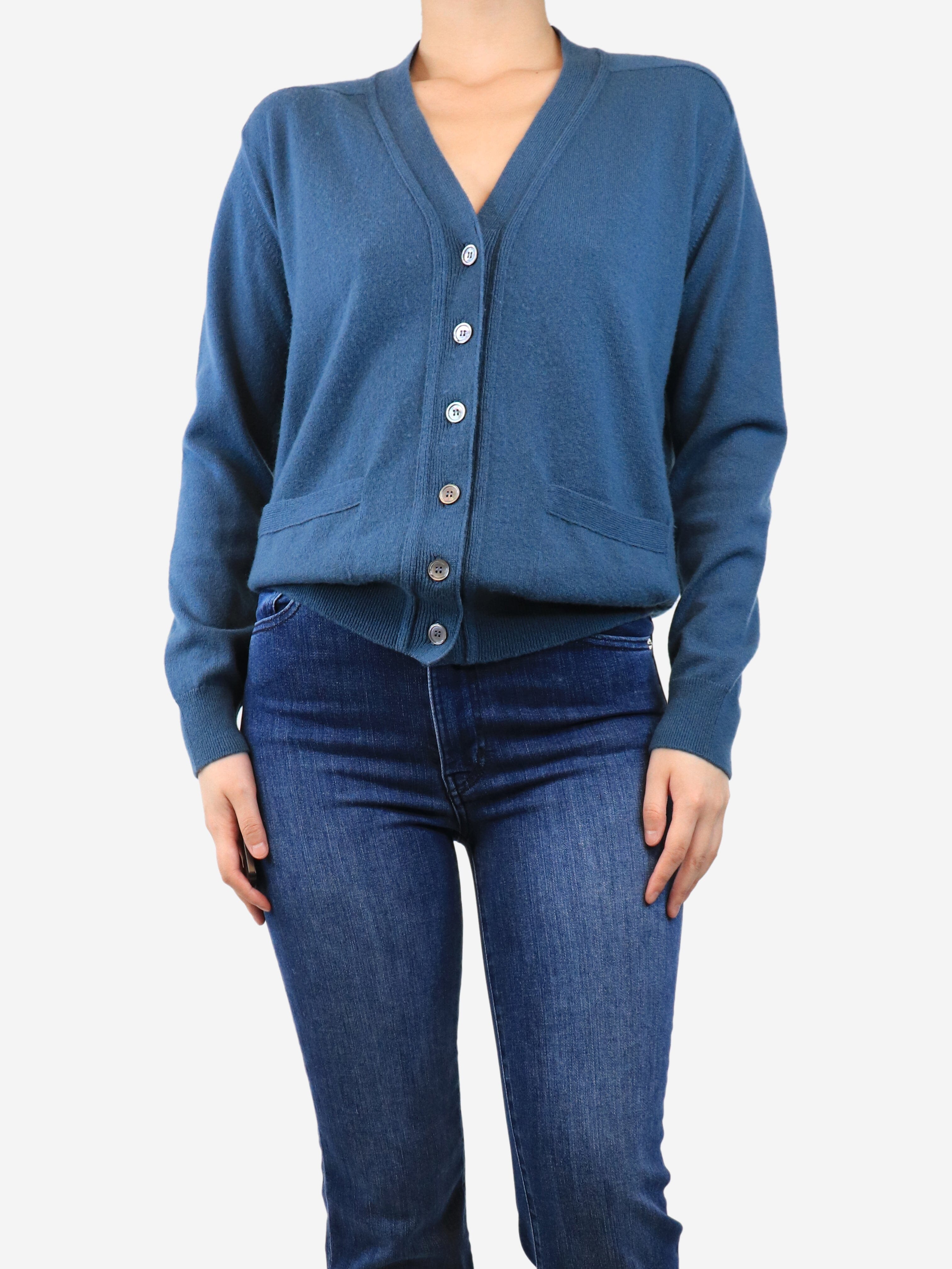 Blue Boyfriend Cardigan for Women - Size M | Soft & Cozy Oversized Sweater | Perfect for Casual Outfits, Layering & Fall Fashion