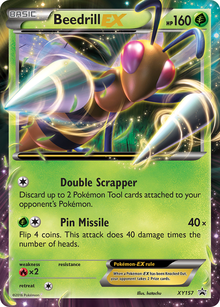 Beedrill EX XY157 Pokemon Trading Card - Rare Collectible for Battles & Tournaments | Perfect for TCG Players & Fans