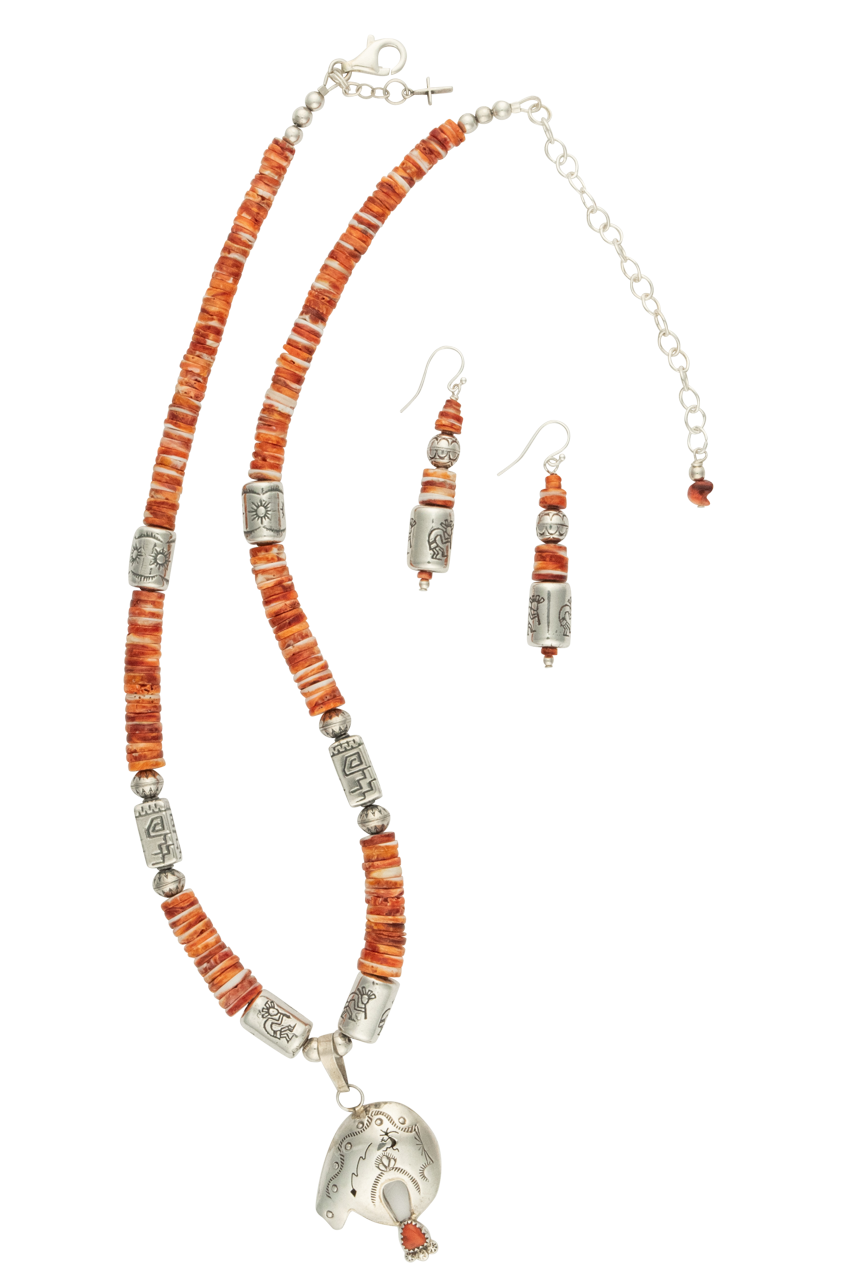 Authentic Navajo Necklace Set by Jeffrey Nelson - Handcrafted Sweet Tea Jewelry for Women | Perfect for Boho Fashion, Festivals & Gift Giving