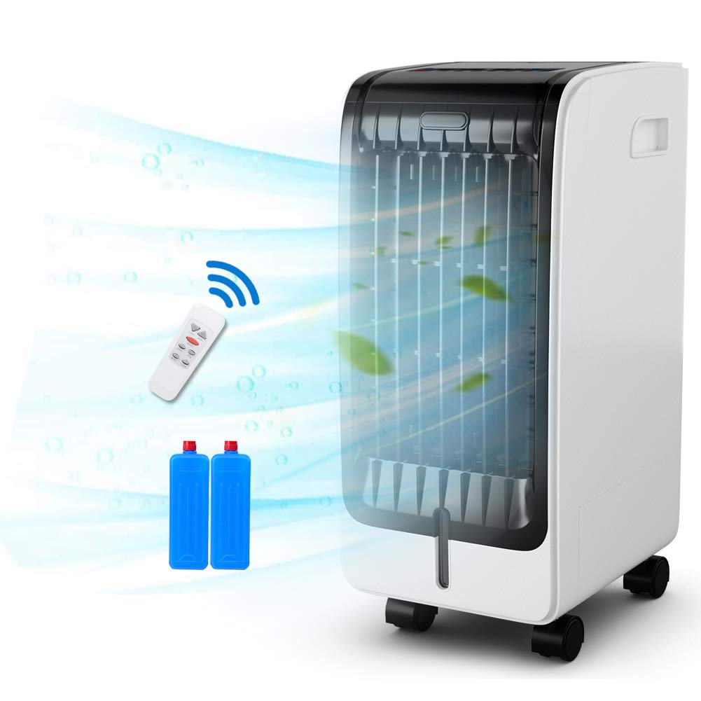 Toolsempire 3-IN-1 Evaporative Air Cooler with Humidifier - Portable Cooling Fan for Home, Office, Dorm & Living Room - Ultra Quiet, Touch Pad & Remote Control, 24 Inch - Perfect for Summer, Hot Weather & Indoor Spaces