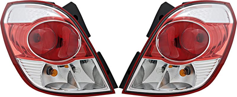 2008-2009 Saturn VUE Red Line Tail Lights Lamps Set - Driver & Passenger Side Replacement Parts - Enhance Visibility & Style for Night Driving