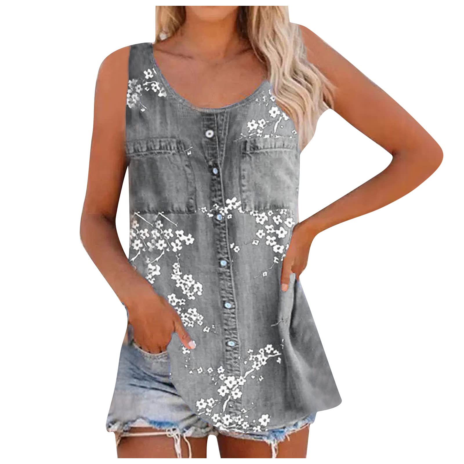 Women's Loose Casual Sleeveless Tank Tops - Breathable Summer Blouses & Shirts for Women | Perfect for Beach, Yoga, and Everyday Wear