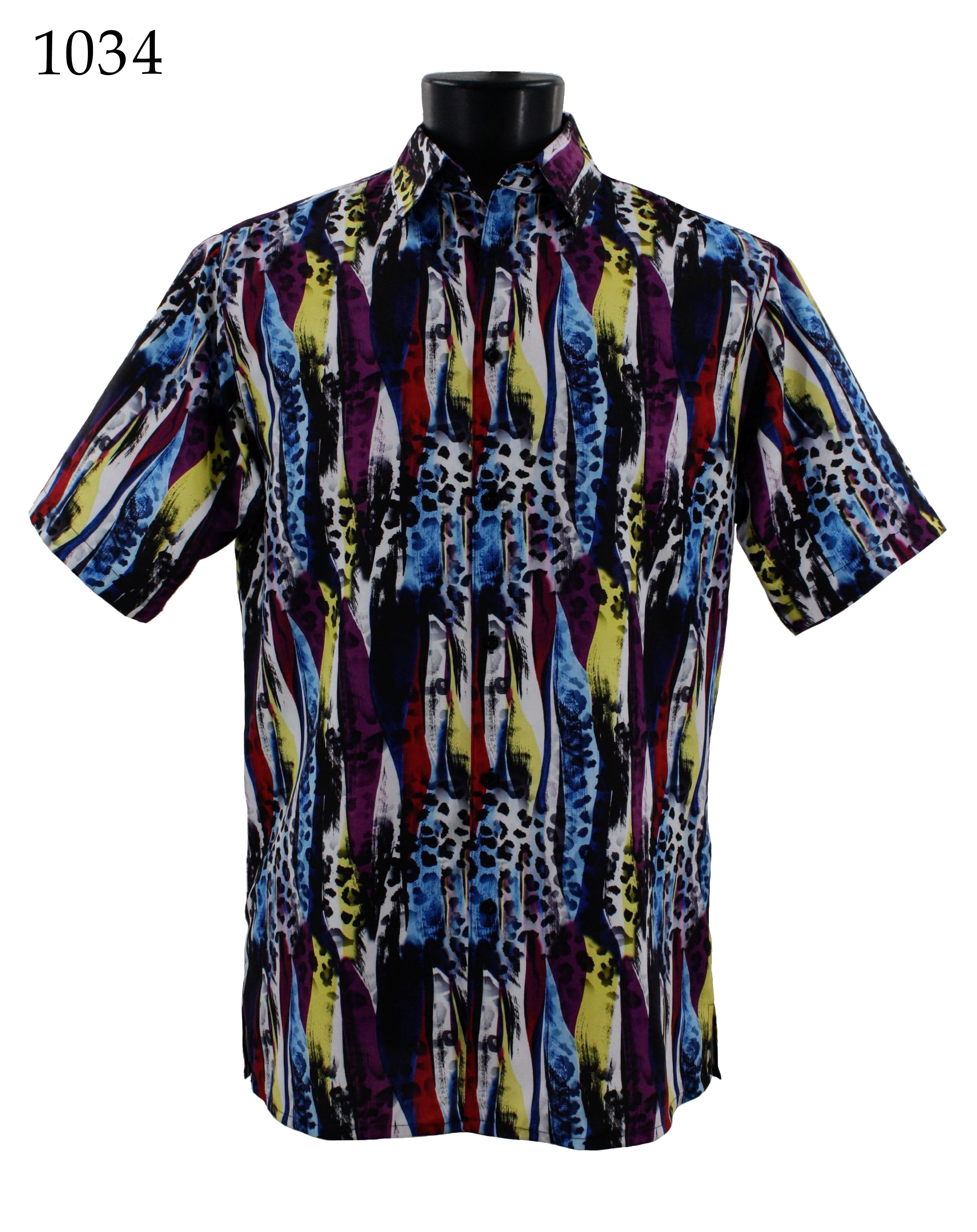 Bassiri Men's Casual Short Sleeve Shirt 1034 - Breathable Cotton Comfort Fit for Summer, Outdoor Activities & Business Casual Wear