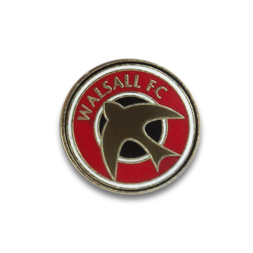 Walsall FC Circle Pin Badge - Official Football Club Enamel Lapel Pin - Perfect for Fans, Collectors & Match Day Outfits
