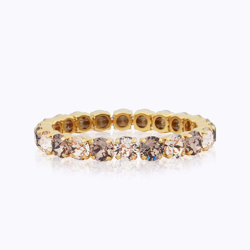 Elegant Gia Stud Bracelet in Greige & Silk – Perfect for Weddings, Parties & Special Occasions