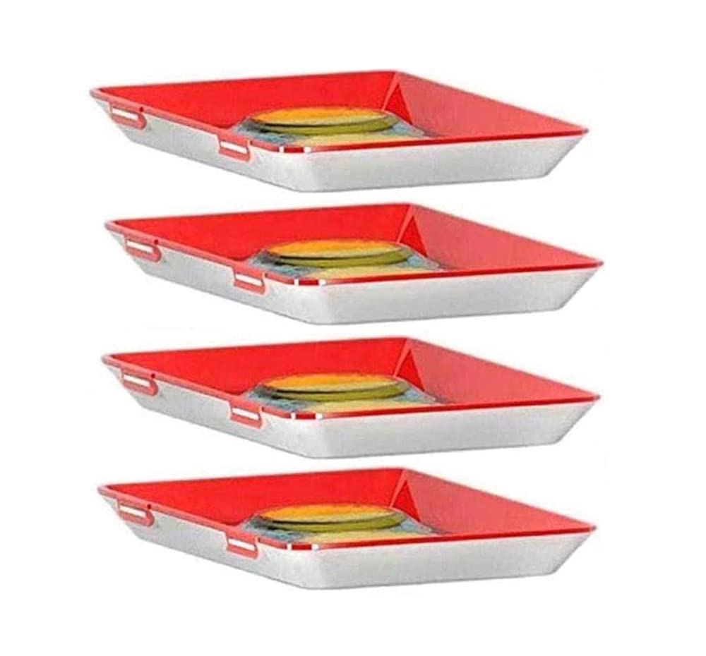 Creative Plastic Food Storage Tray with Magic Elastic Film Buckle - Vacuum Seal Kitchen Container for Fresh Food Preservation | BPA-Free, Stackable & Space-Saving | Perfect for Meal Prep, Leftovers & Refrigerator Organization
