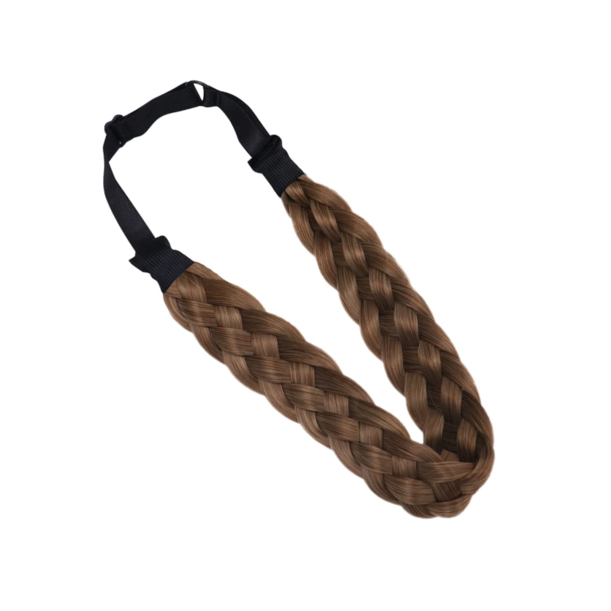 minkissy 1pc Braided Headband for Women - Black & Brown Fashion Hair Accessory | European & American Style Headbands for Women & Girls | Perfect for Wigs, Daily Wear & Special Occasions