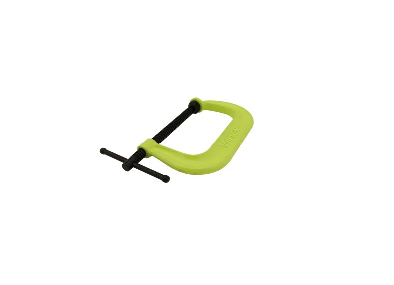 400 Series High Visibility Safety C Clamp - Heavy Duty Metal Clamping Tool for Construction, Woodworking & DIY Projects - Ideal for Worksite Safety & Secure Material Handling