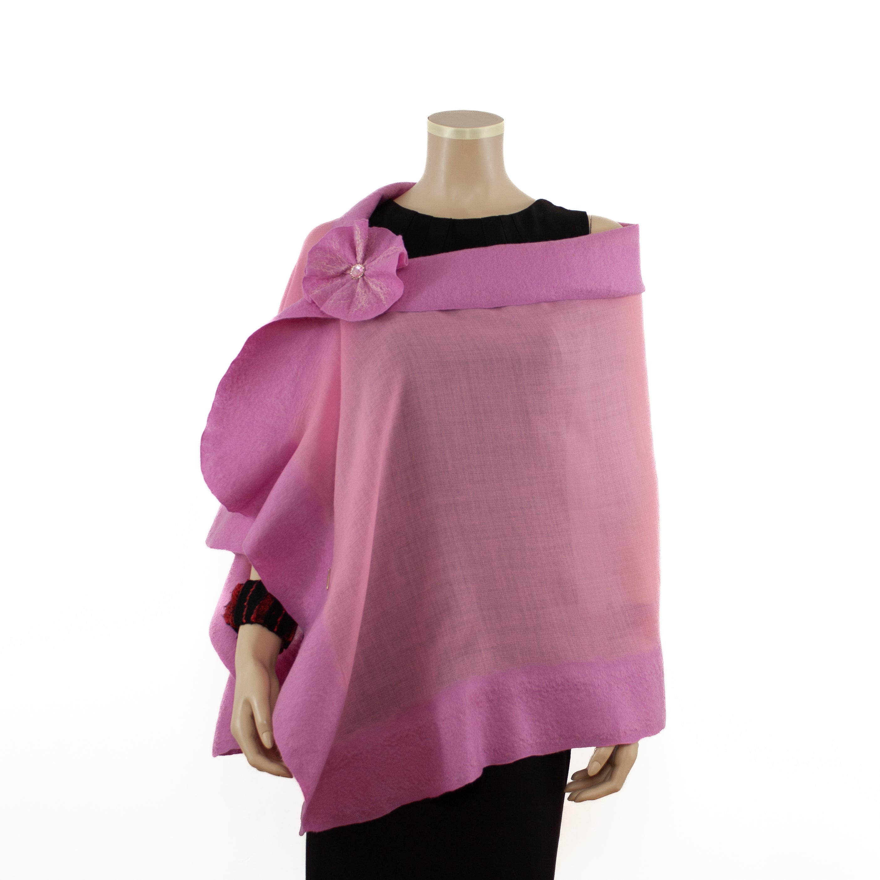 Soft Pink 100% Wool Shawl Wrap - Warm & Cozy Winter Scarf for Women - Perfect for Cold Weather, Outdoor Activities & Gifts