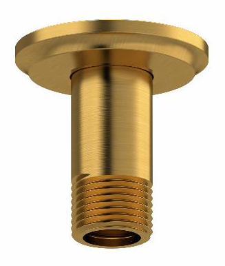 Brushed Gold 3 Ceiling Mount Shower Arm with Round Escutcheon - 559BG RIOBEL | Modern Bathroom Fixture for Spa-Like Shower Experience
