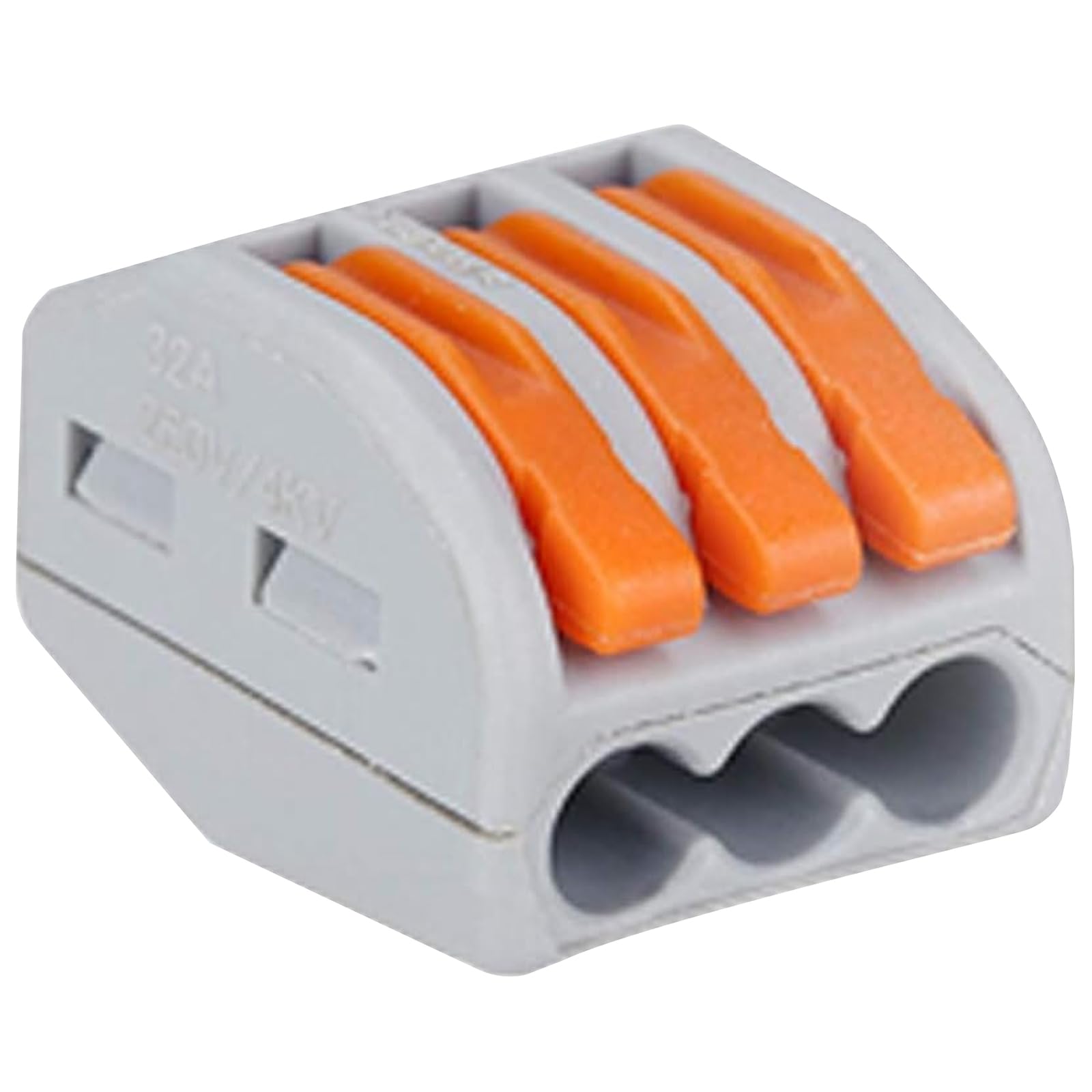 Compact Lever Wire Connectors - 3 Conductor Fast Connection Terminal for 28-12 AWG Wires (50 Pack) | Quick Splice Electrical Connectors for Home Wiring, Automotive & DIY Projects