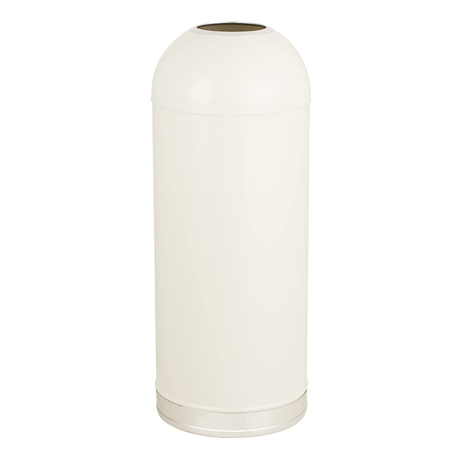 Stainless Steel Trash Can 7.7-Gallon Kitchen Garbage Bin, 30 Inch Tall Indoor/Outdoor Commercial Waste Bin - Perfect for Home Kitchen, Office, Restaurant & Outdoor Spaces (White)