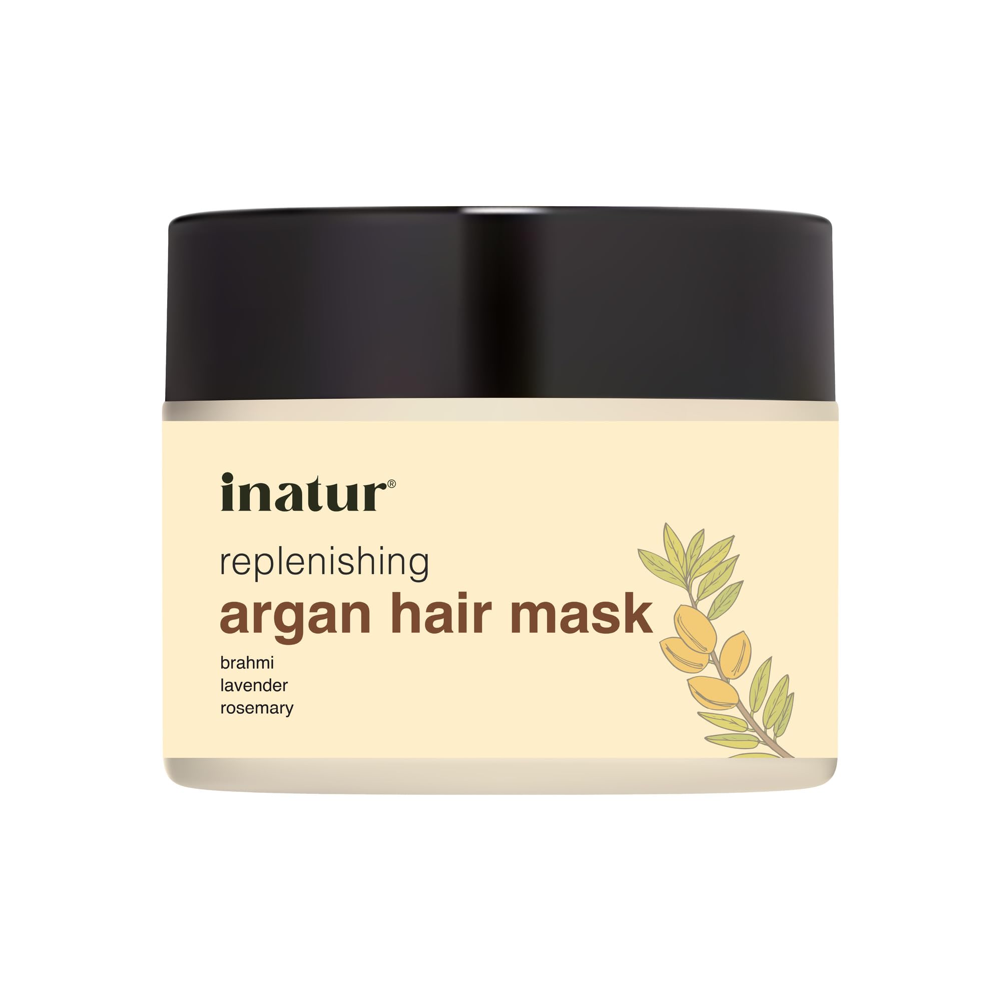 Inatur Argan Hair Mask - Deep Conditioning Treatment for Brittle, Frizzy & Dry Hair | Strengthens Hair & Reduces Hair Fall | Sulfate & Silicone Free, Natural & Vegan Formula | 200g | Perfect for Damaged Hair Repair & Daily Hydration