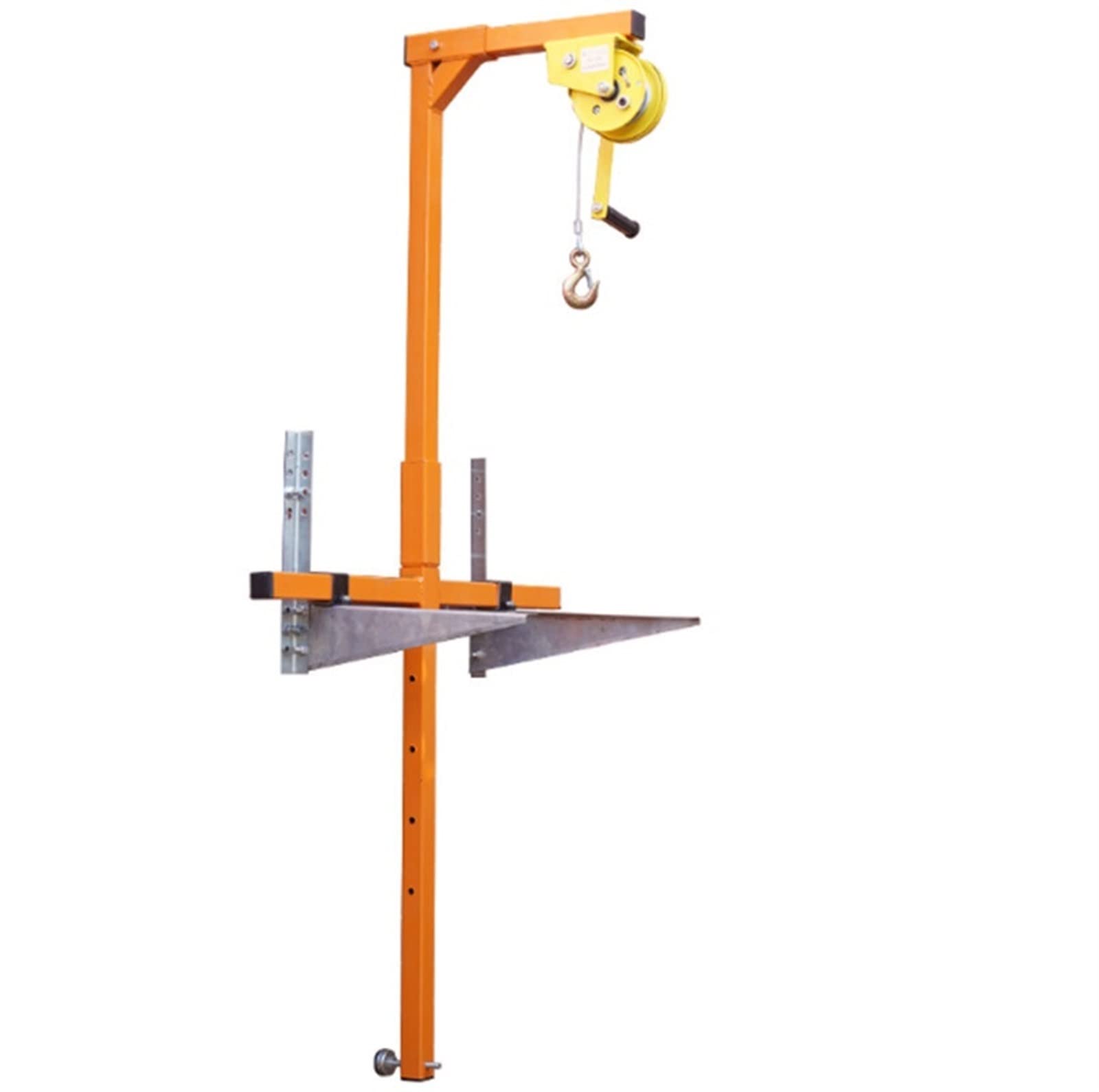 Self-Locking Manual Winch with Folding Bracket - 10m Air Conditioner Installation Lifting Crane Tool for HVAC, Window AC Units & Home Appliance Mounting (EKNGOORAN-10M) - Perfect for Contractors & DIY Home Improvement Projects