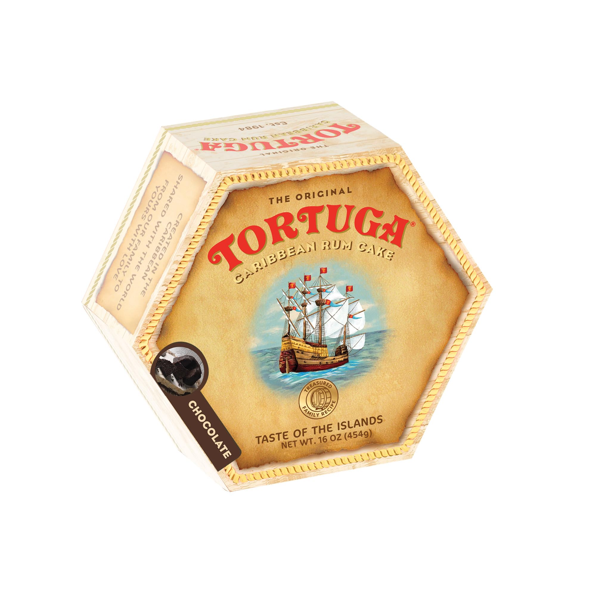 Premium Caribbean Chocolate Rum Cake by TORTUGA - 4oz Gourmet Dessert for Holidays, Birthdays & Parties - Perfect Gift Basket Addition - Handmade Rum Cake for Delivery - Ideal for Celebrations, Corporate Gifts & After-Dinner Treats