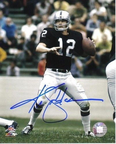 Ken Stabler Autographed Oakland Raiders 8x10 NFL Photo - Signed Football Memorabilia - Perfect for Sports Collectors, Man Cave Decor & Raiders Fans Gifts