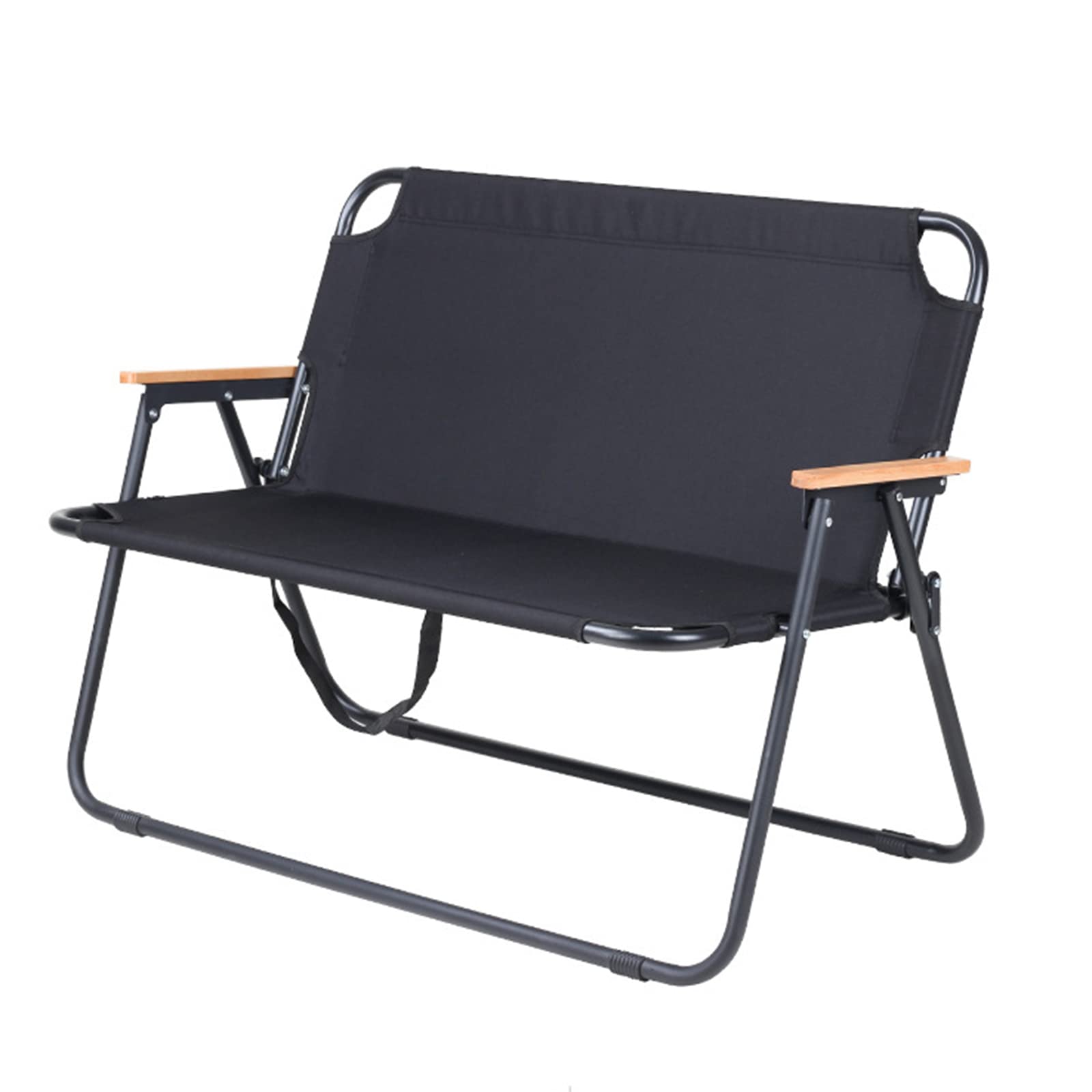 Portable Folding Camping Chair with Backrest - Lightweight Beach Chair for Outdoor, Picnic, Lawn & Travel - Compact & Durable for Camping, Beach, Backyard & Hiking (Black/Khaki) - Perfect for Relaxing in Nature, Backyard BBQs & Outdoor Adventures