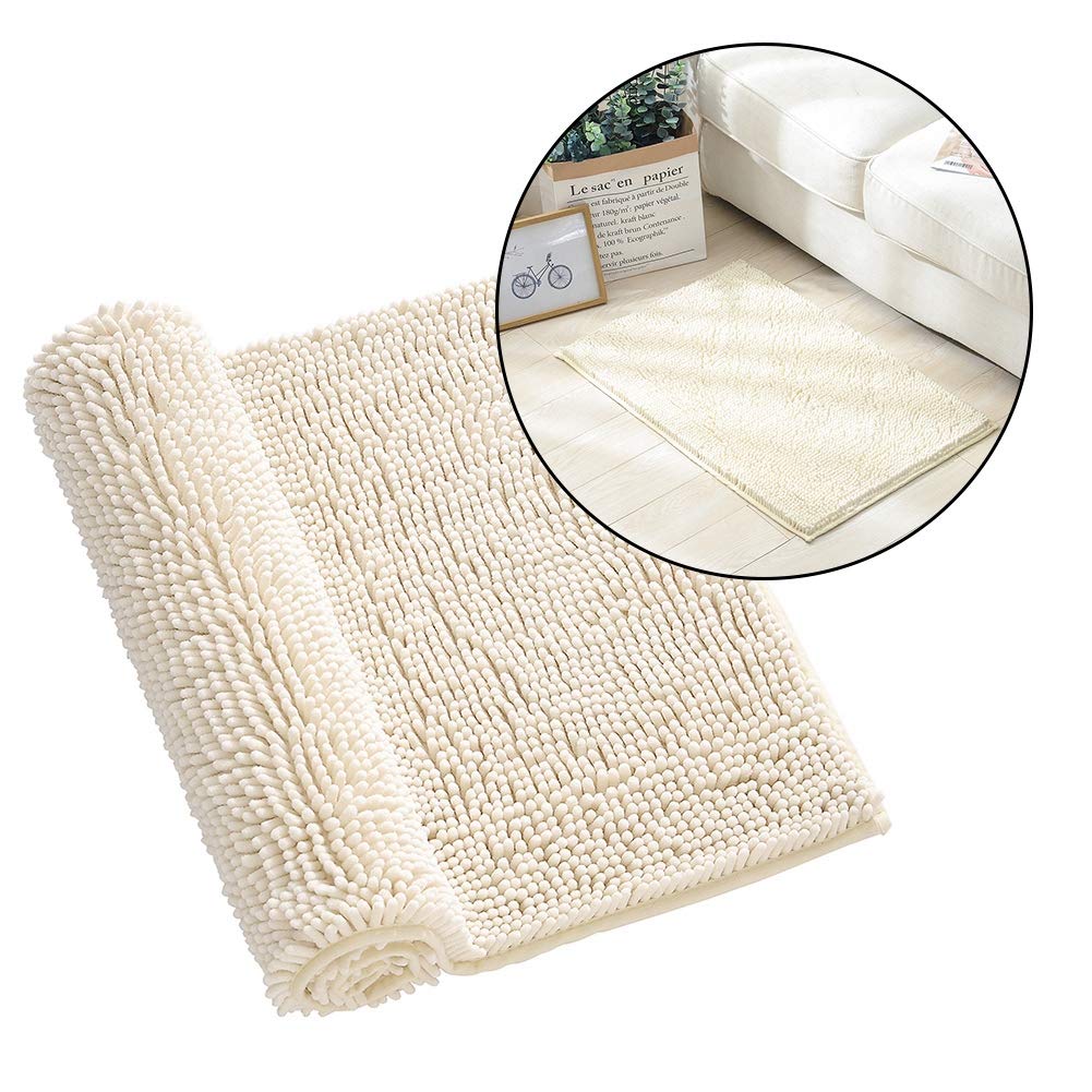 Non-Slip Bath Mat - Breathable, Easy to Clean & Durable for Bathroom, Living Room, Entrance & Balcony - Soft Comfort & Safety (Milky White) | Perfect for Wet Floors, Shower, Poolside & High-Traffic Areas