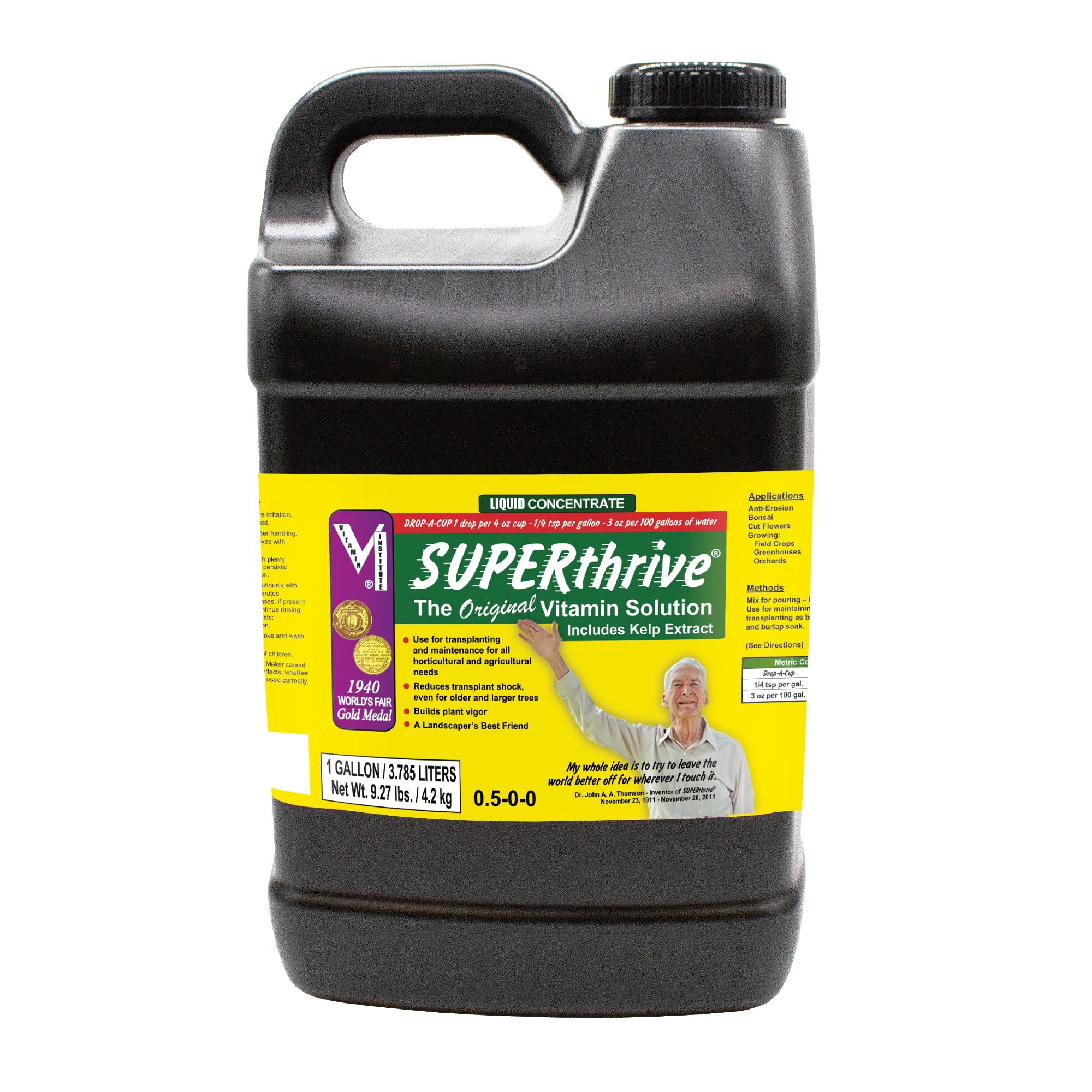 Superthrive 2.5 Gallon Organic Liquid Kelp Fertilizer - Plant Food for Indoor & Outdoor Plants, Trees, Grass, Flowers & Seedlings | Promotes Growth & Root Development for Gardens, Lawns & Hydroponics