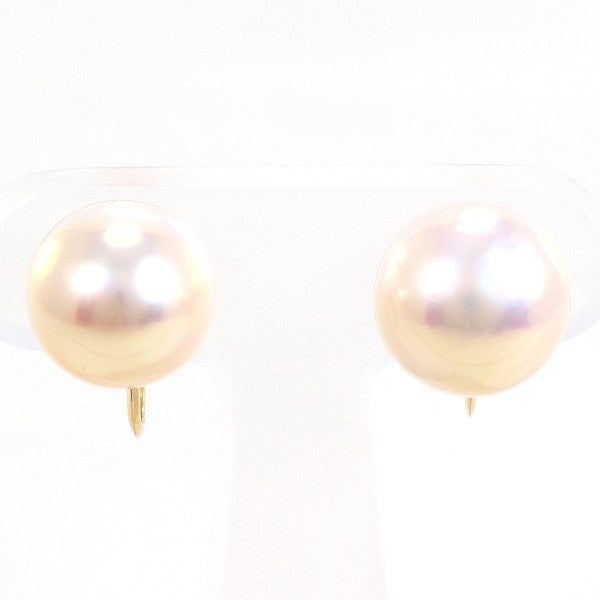 18K Yellow Gold Mabe Pearl Earrings for Women - Luxury Stud Earrings with Cultured Pearls - Perfect for Weddings, Parties & Special Occasions