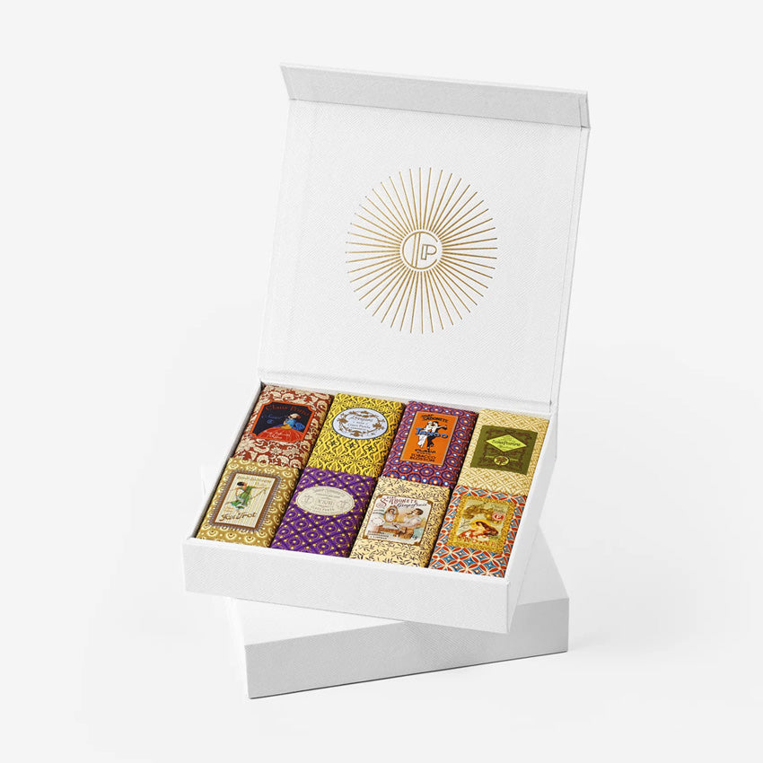 Claus Porto Fantasia Luxury Mini Soap Gift Box - Set of 8 Handmade Portuguese Soaps for Bath, Spa & Home Decor - Perfect Holiday, Birthday & Wedding Present