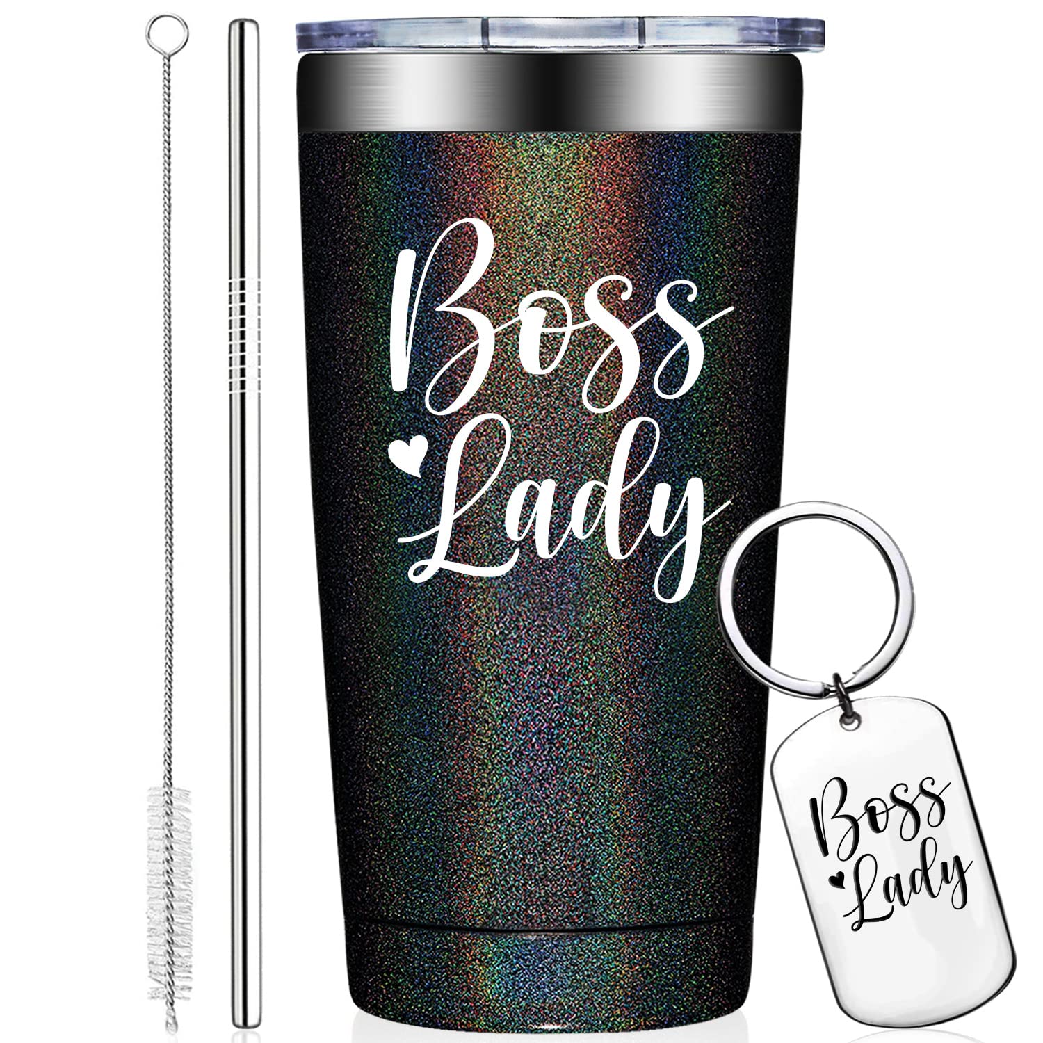 Grifarny 20 oz Boss Lady Mug Tumbler - Inspirational Gifts for Women, Female Boss, Girl Boss - Perfect for Birthday, Christmas & Boss Day - Great for Office, Work Motivation & Daily Coffee Breaks