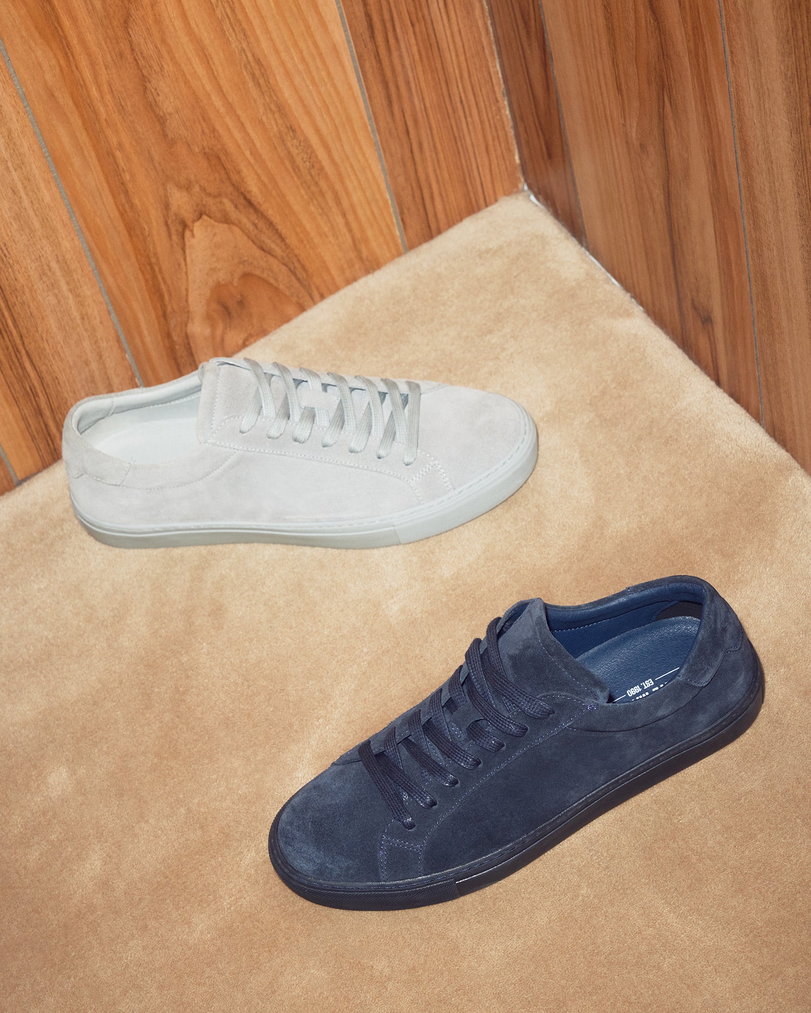 Premium Bond Navy Suede Shoes for Men - Comfortable & Stylish Casual Sneakers for Walking, Work, and Everyday Wear
