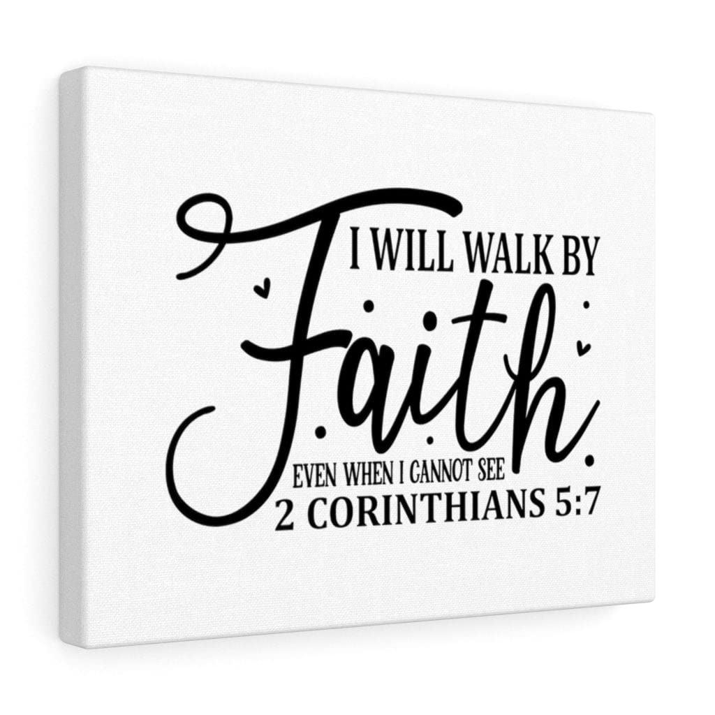 Christian Wall Art - Bible Verse Print 'Walk by Faith' 2 Corinthians 5:7 - Inspirational Scripture Wall Decor for Home, Office & Church - Ready to Hang Gift for Christians