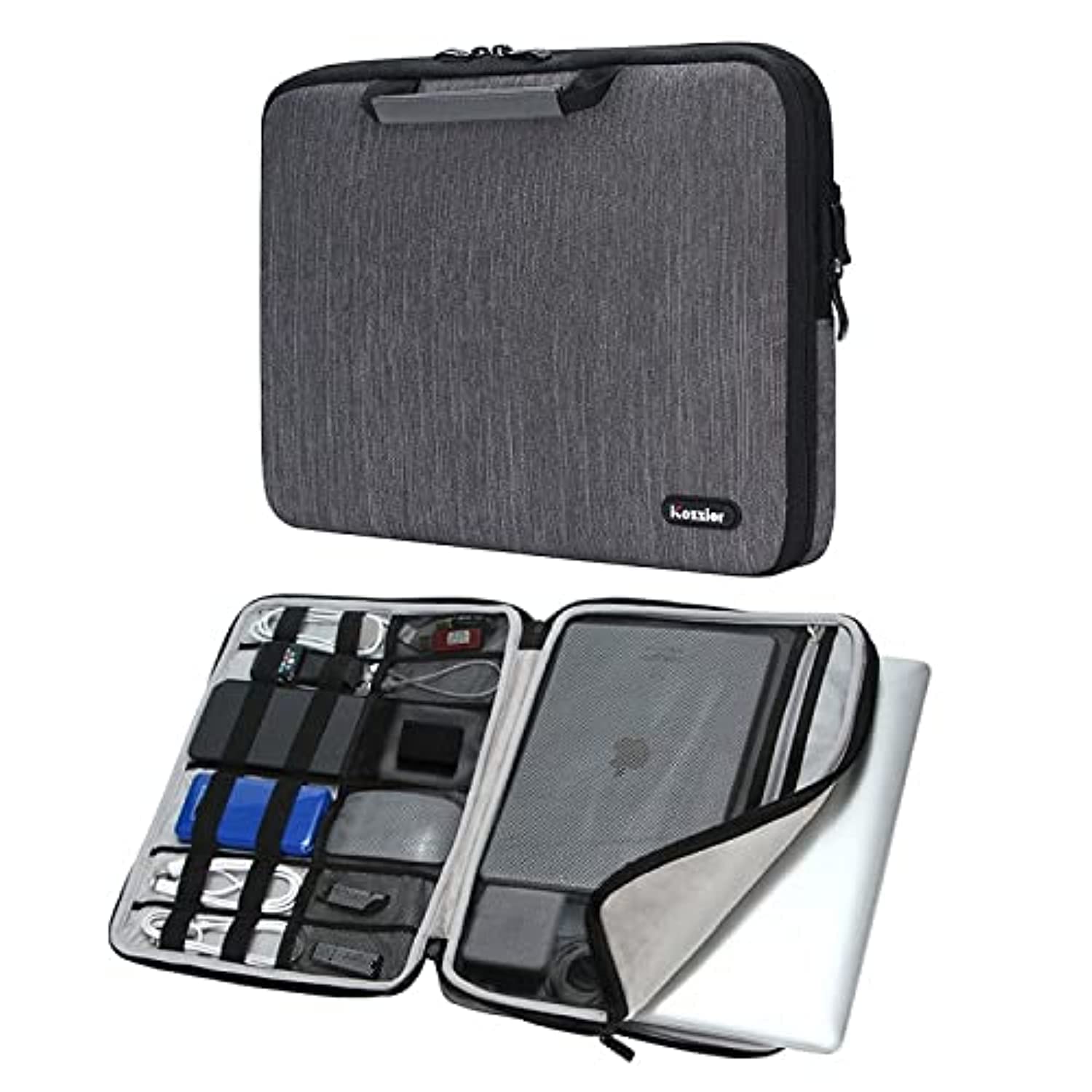 iCozzier 15-15.6 Inch Laptop Sleeve Case for MacBook Air/Pro - Protective Handle Strap Bag, Fits 15