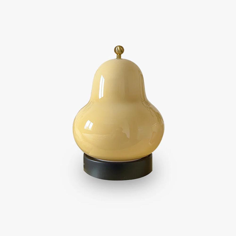 Pear Rechargeable LED Table Lamp with Built-in Battery - Perfect for Bedroom, Office, and Night Reading